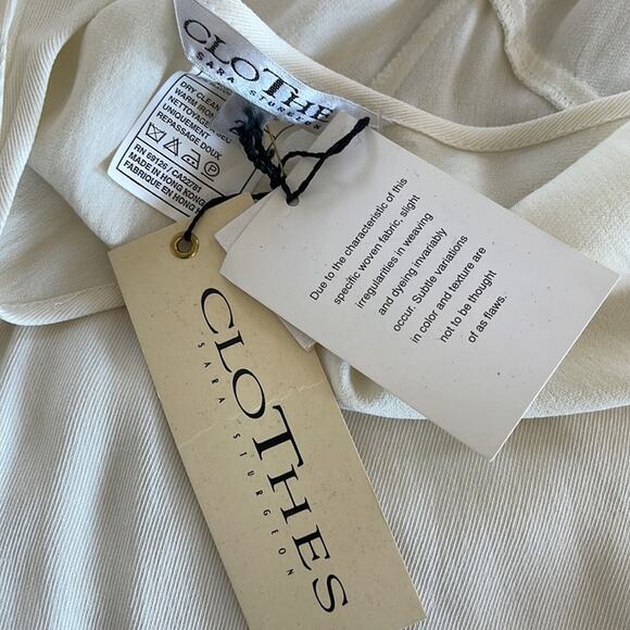 CLOTHES SARA STURGEON MAXI WRAP DRESS BEIGE SIZE 2 - Picture 12 of 14